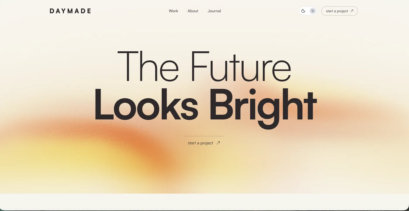 Daymade Creative Agency homepage