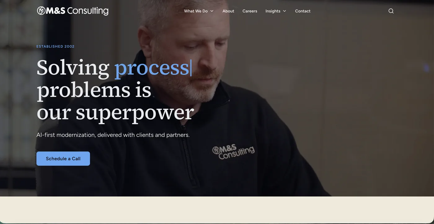 M&S Consulting homepage