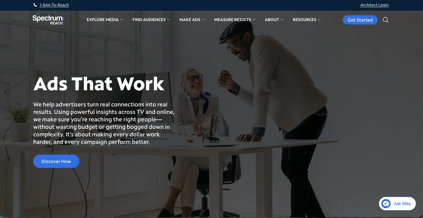 Spectrum Reach homepage
