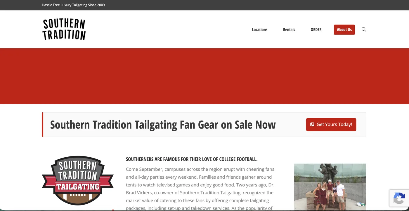 Southern Tradition Tailgating homepage